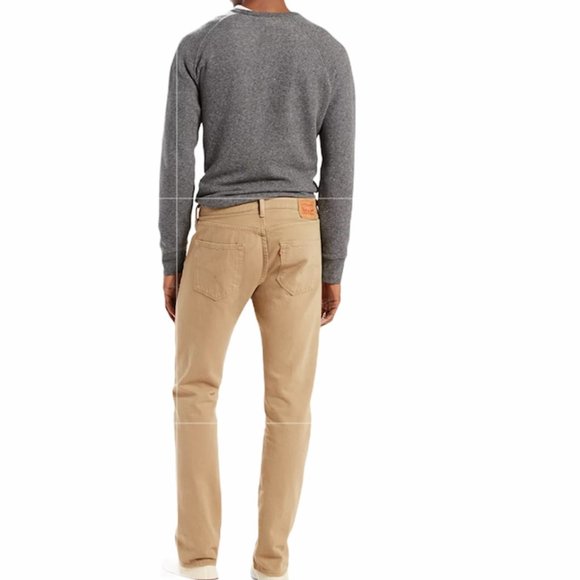 Levi’s 501 ORIGINAL FIT TWILL MEN'S JEANS Beige 005011212 - Picture 3 of 5